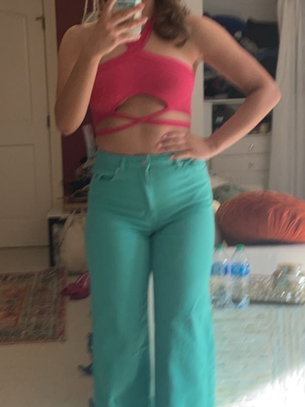 Urban Outfitters Vibrant Pink Halter Top